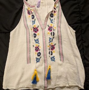 Tank top with floral print